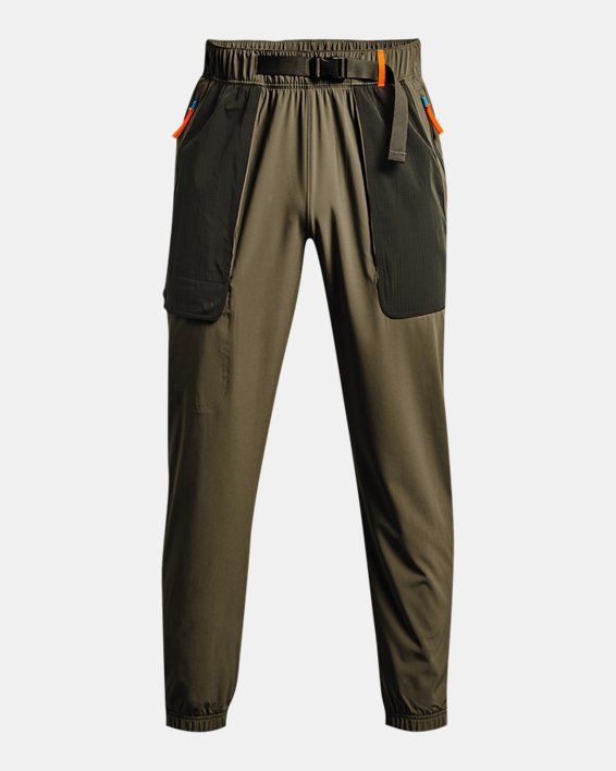 Men's UA RUSH™ Woven Tearaway Pants in Green image number 9